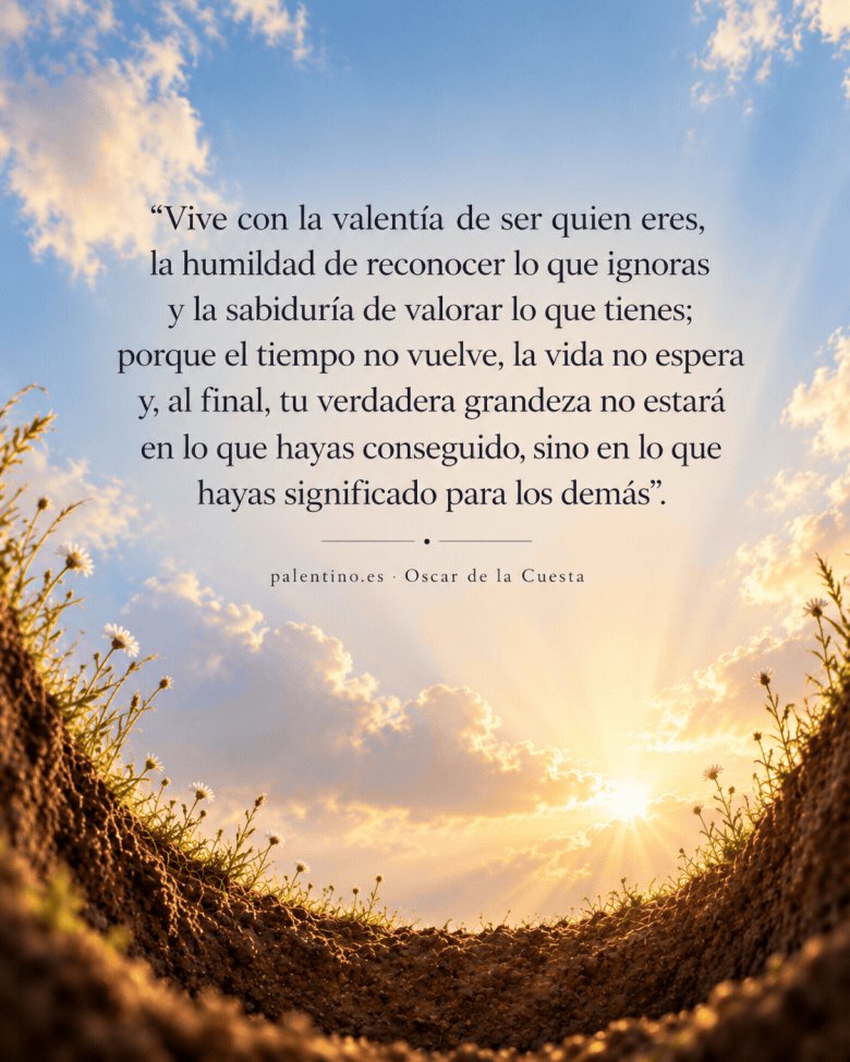 La huella que dejamos en los demás es, quizá, lo único de nosotros que permanece cuando ya no estamos.